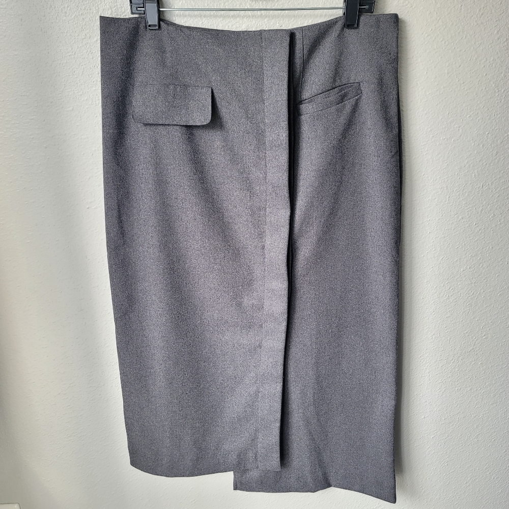 NEW Moon River Asymmetric Hem Maxi Skirt, Size Large*, Color Charcoal - Picture 5 of 12